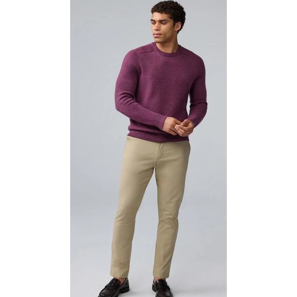 Mack Weldon Tech Cashmere Crew Neck Sweater Navy Heather Size Large - Picture 1 of 12